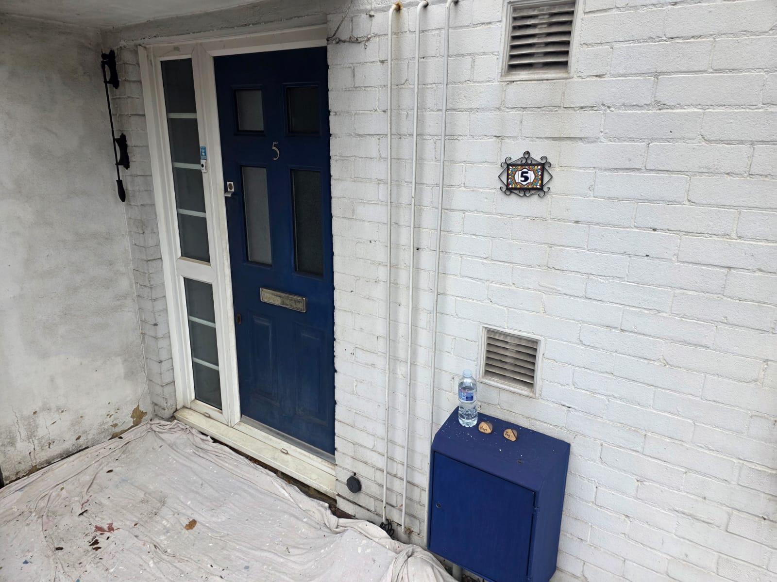 Front entrance before painting