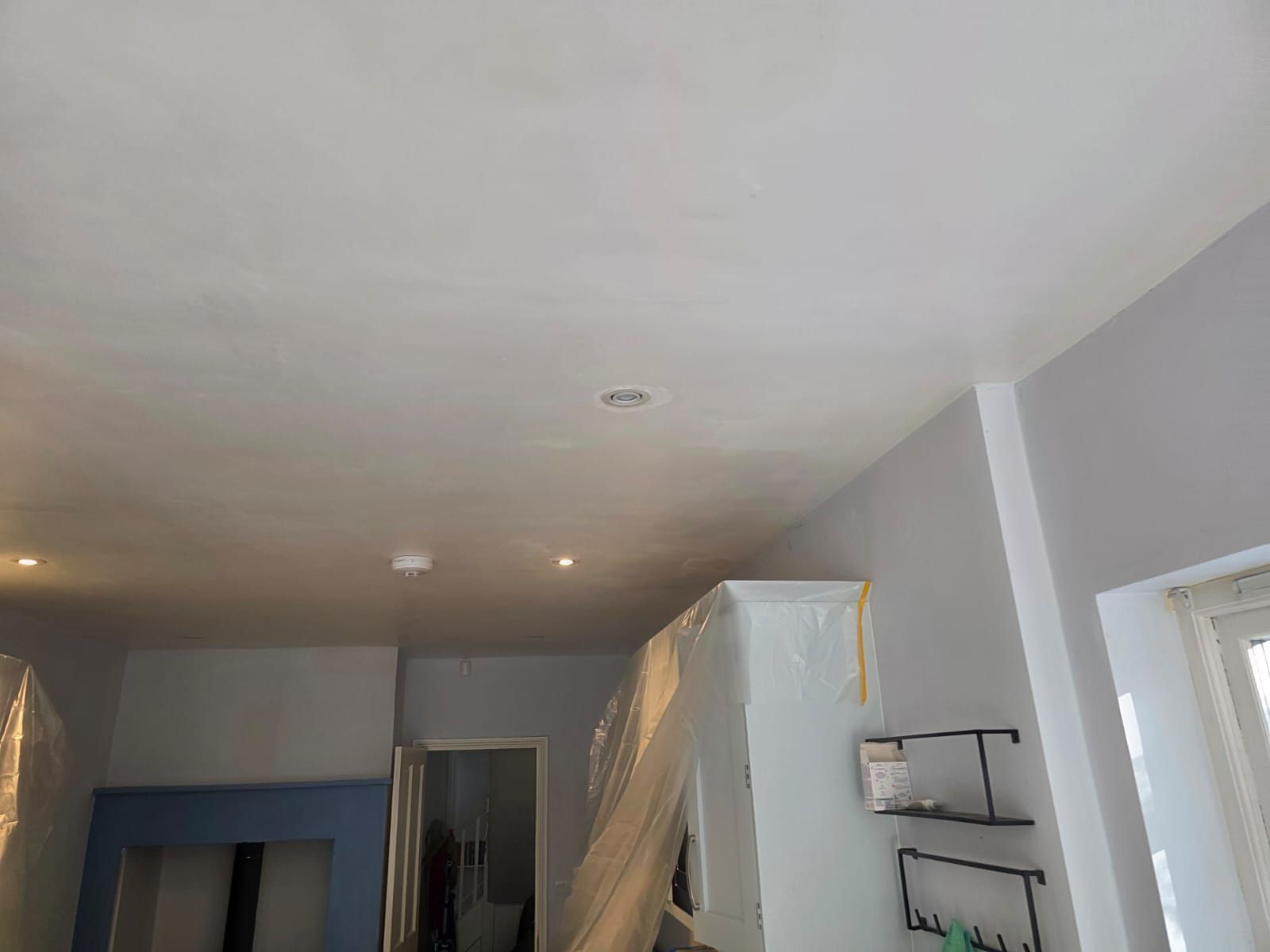 Ceiling and walls before