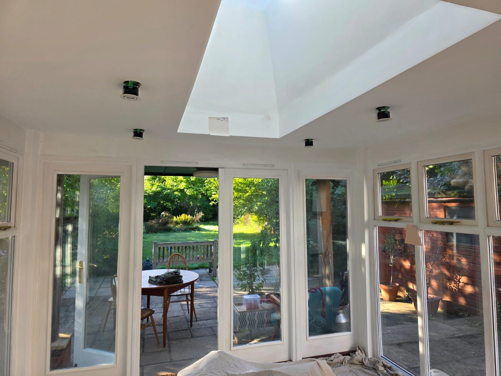 Garden room before, with the roof lantern