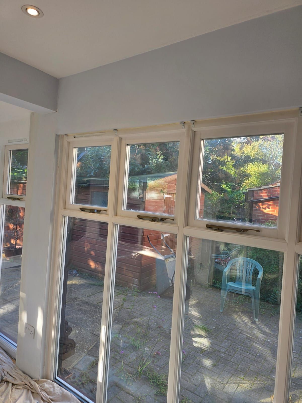 Garden room windows before