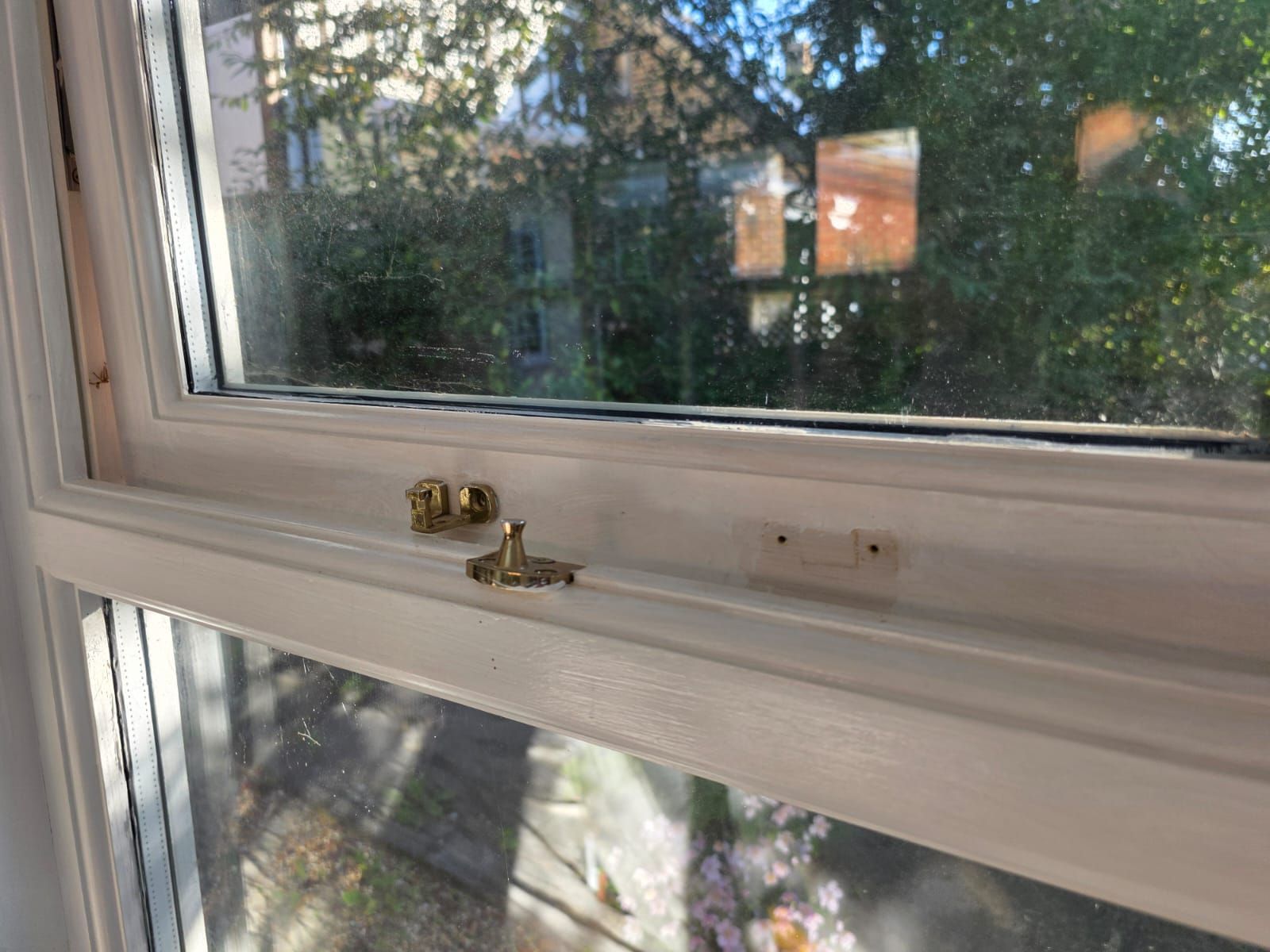 Window catch and frame before