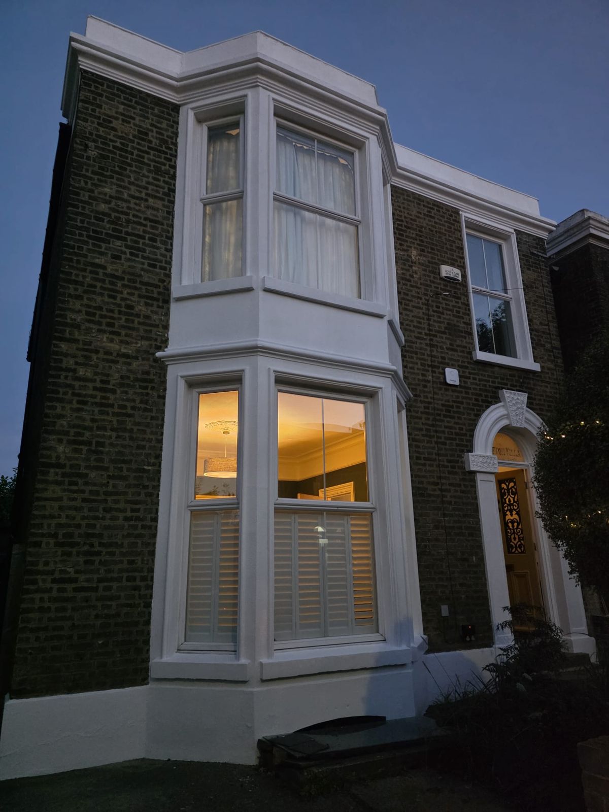 Victorian bay-fronted house after repainting