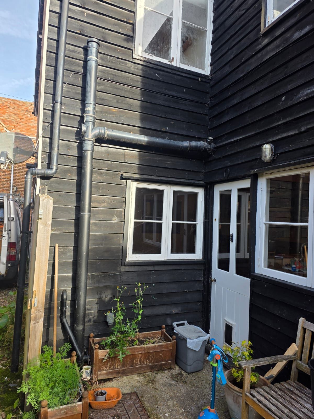 Rear courtyard after repainting